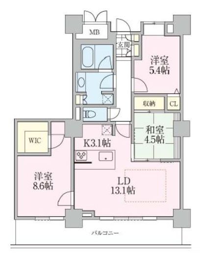 ロイヤルパークスタワー南千住 2606 間取り図