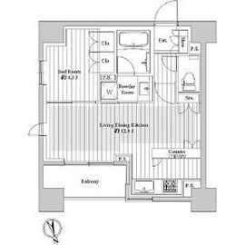 アデニウム東京八丁堀 9階 間取り図