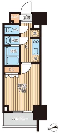 クロスレジデンス蒲田2 802 間取り図