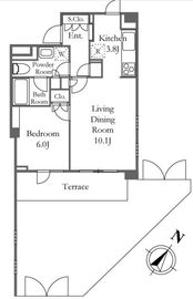 プライムアーバン新宿夏目坂タワーレジデンス 102 間取り図