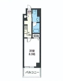 エスティメゾン三軒茶屋2 205 間取り図