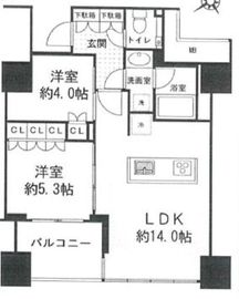 ローレルタワールネ浜松町 17階 間取り図