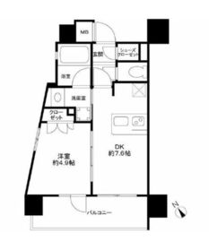 ラ・コスタ新宿余丁町 3階 間取り図