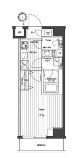 プレミアムキューブG北新宿 4階 間取り図