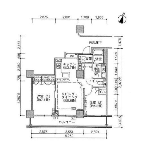 ジェイタワー西大井 10階 間取り図