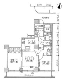 ジェイタワー西大井 23階 間取り図