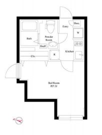 パセオ武蔵小山2 402 間取り図