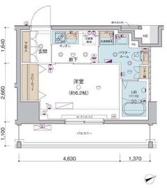 プレール・ドゥーク門前仲町3 2階 間取り図