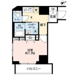 プレール・ドゥーク門前仲町3 3階 間取り図