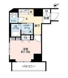 プレール・ドゥーク門前仲町3 10階 間取り図