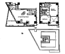 六本木エムケイアートレジデンス 705 間取り図