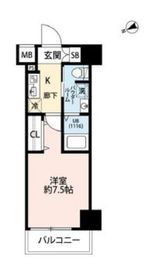 プレール・ドゥーク門前仲町3 2階 間取り図