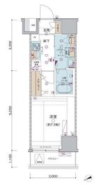 プレール・ドゥーク門前仲町3 6階 間取り図