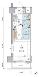 プレール・ドゥーク門前仲町3 4階 間取り図