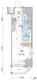 プレール・ドゥーク門前仲町3 7階 間取り図