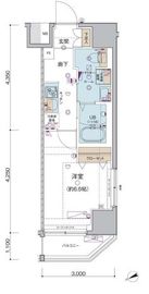 プレール・ドゥーク門前仲町3 5階 間取り図