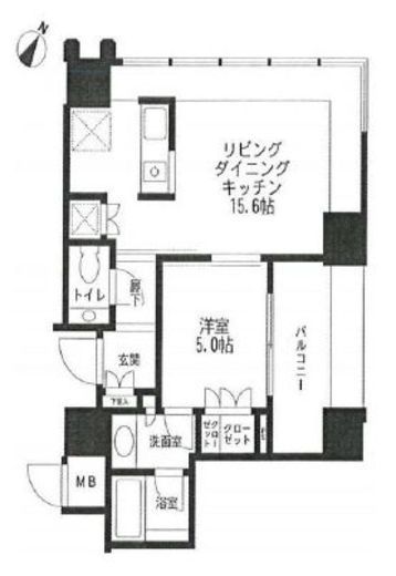 THE ROPPONGI TOKYO CLUB RESIDENCE 14階 間取り図