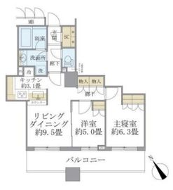 シティタワー大崎ステーションフロント 5階 間取り図