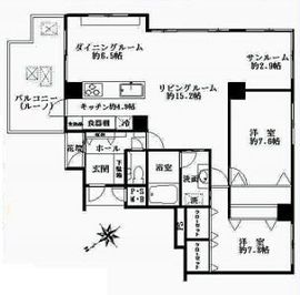 ドミール南青山 12階 間取り図