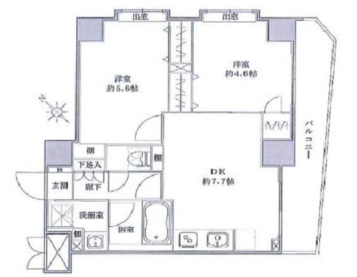 フェニックス武蔵小山 9階 間取り図
