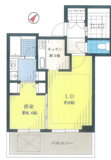 リガーレ日本橋人形町 10階 間取り図