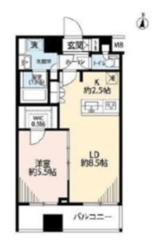 プレール・ドゥーク蔵前 605 間取り図