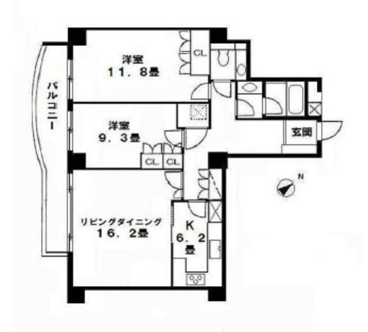 ステラメゾン碑文谷 102 間取り図