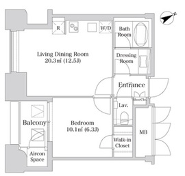 プラティーヌ西新宿 302 間取り図