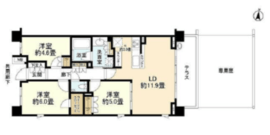 ブランズ文京護国寺 1階 間取り図