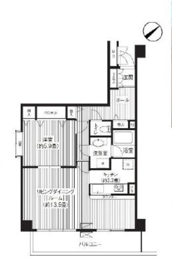 メゾン芝浦 402 間取り図