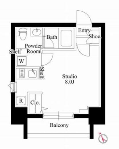 グランパセオ新大塚 204 間取り図