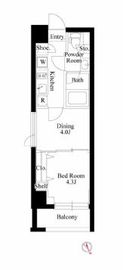 グランパセオ新大塚 401 間取り図