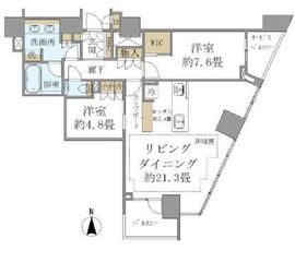 ブリリアタワー代々木公園クラッシー 18階 間取り図