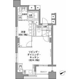 パークハビオ八丁堀 507 間取り図