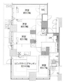 パークコート文京小石川ザ・タワー 33階 間取り図