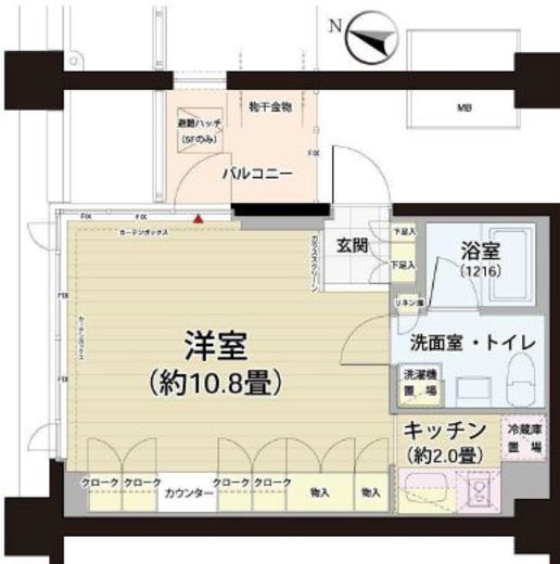 ガーデニエール砧レジデンス 536 間取り図