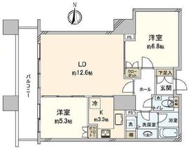 スカイライトタワー 12階 間取り図