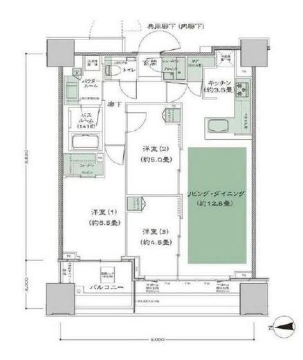 シティタワー銀座東 19階 間取り図