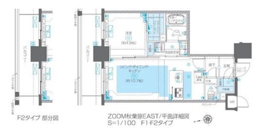 ZOOM秋葉原EAST 13階 間取り図