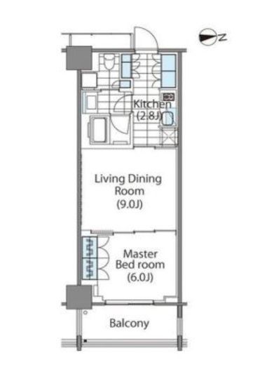 コンフォリア新宿イーストサイドタワー 422 間取り図