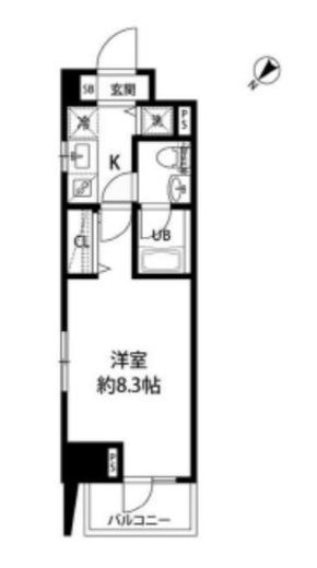 ルクレ日本橋馬喰町 306 間取り図