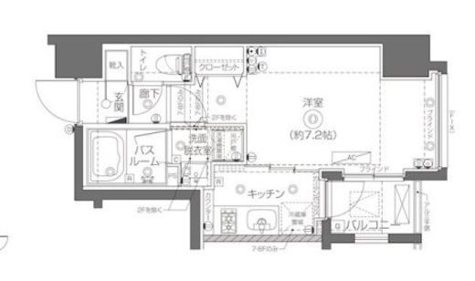 ZOOM月島 6階 間取り図