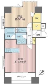 カテリーナ代々木プレイス 13階 間取り図