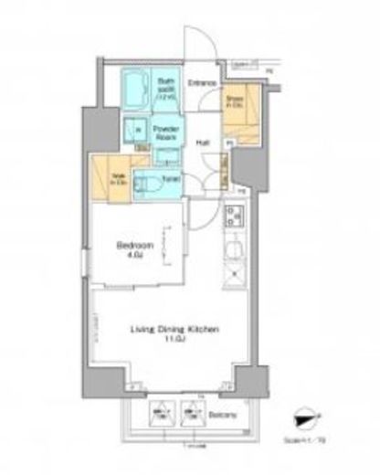 プラウドフラット西早稲田 208 間取り図