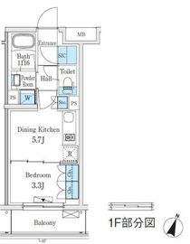 コスモグラシア学芸大学 302 間取り図