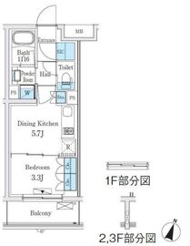 コスモグラシア学芸大学 204 間取り図