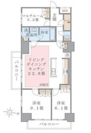 ブリリアイスト東雲キャナルコート 815 間取り図