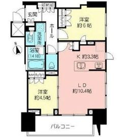 クラッシィスイート・ジオ東麻布 2階 間取り図