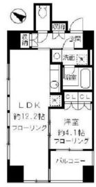 ニューシティアパートメンツ千駄ヶ谷2 1303 間取り図