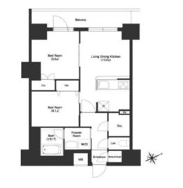 BPRレジデンス門前仲町 1106 間取り図